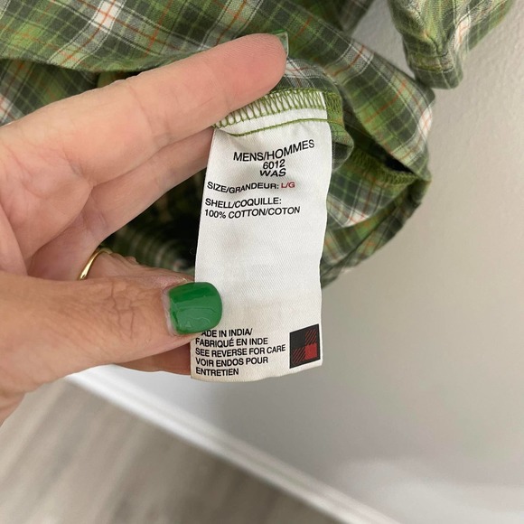 Woolrich men's size large shirt button down short sleeve casual untucked tucked - Picture 7 of 14